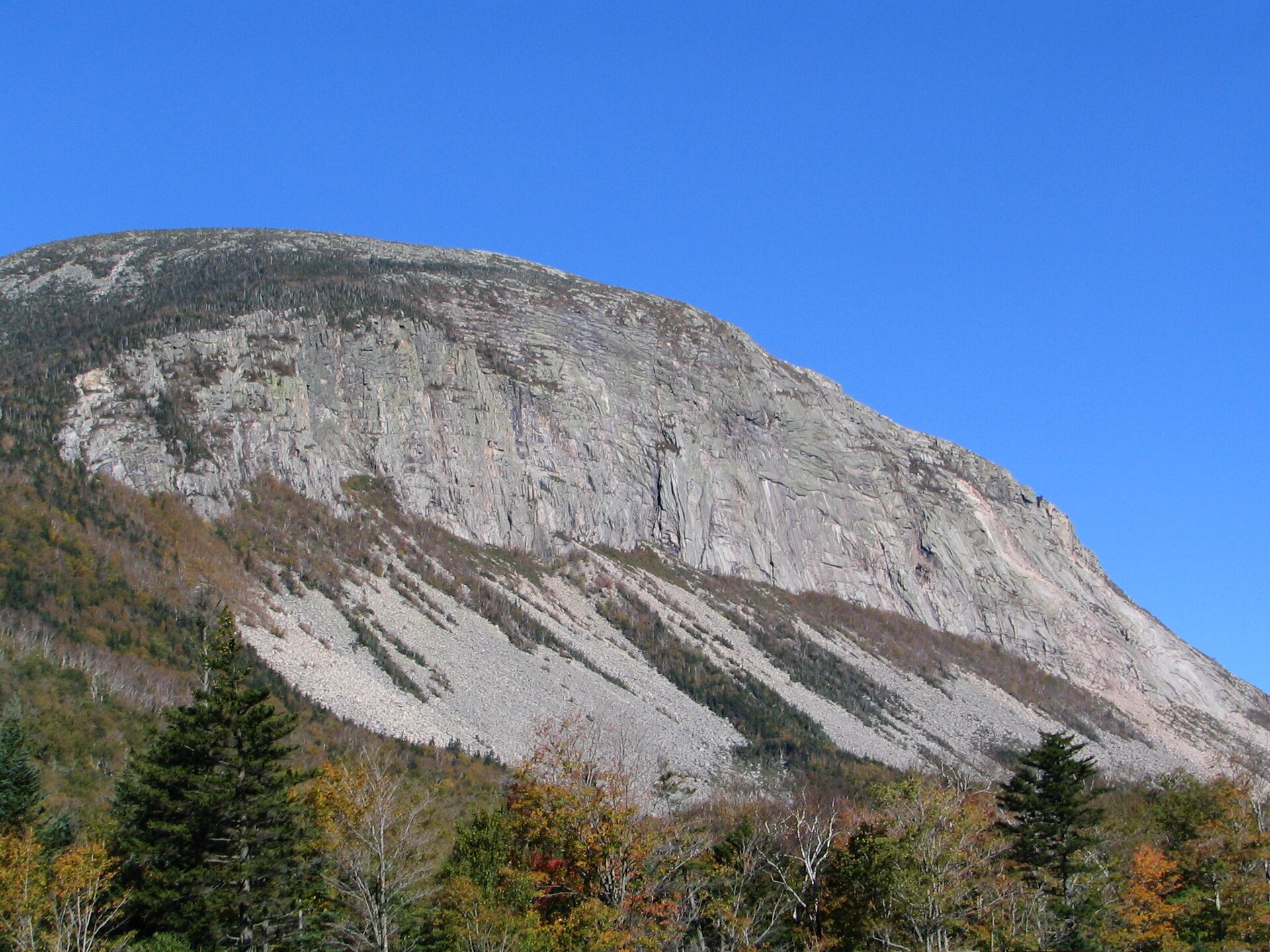 Cannon Mountain cliff face in New Hampshire’s White Mountains